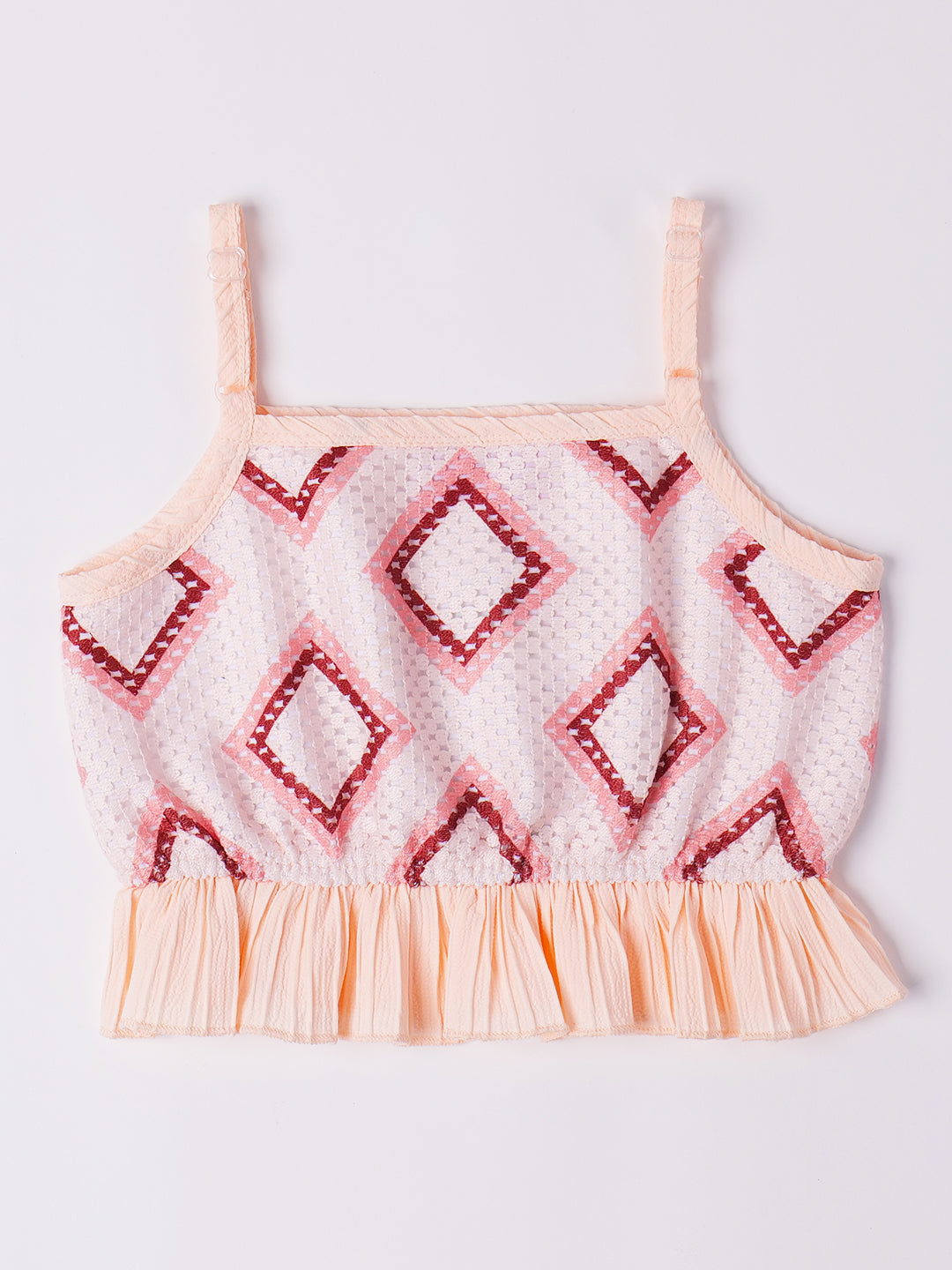 2-Piece Peach Crosia Co-Ord Set (S25009210)
