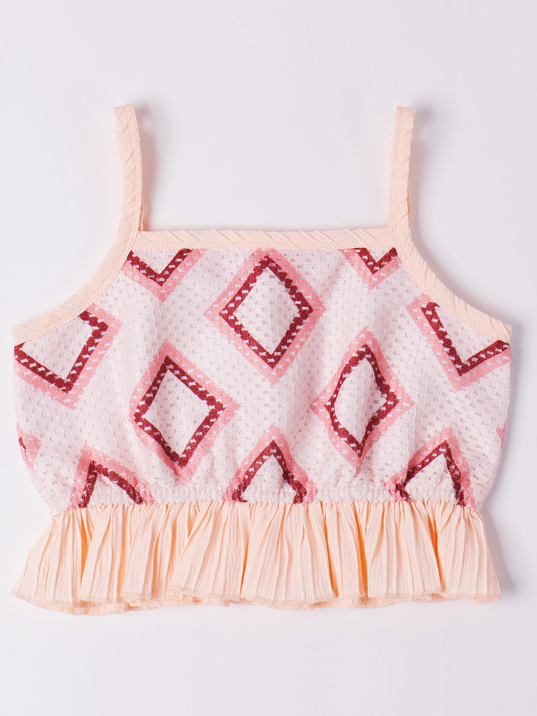2-Piece Peach Crosia Co-Ord Set (S25009210)