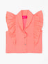 Pspeaches 2-Piece Peach Color Crinkle Cotton Top & Shorts Set (S25019412)