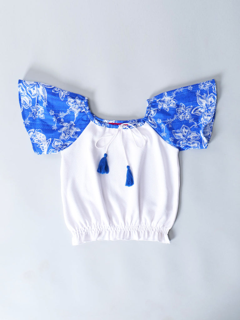 Pspeaches 2-Piece Blue Color Cotton Top & Pant Set (S25022913)