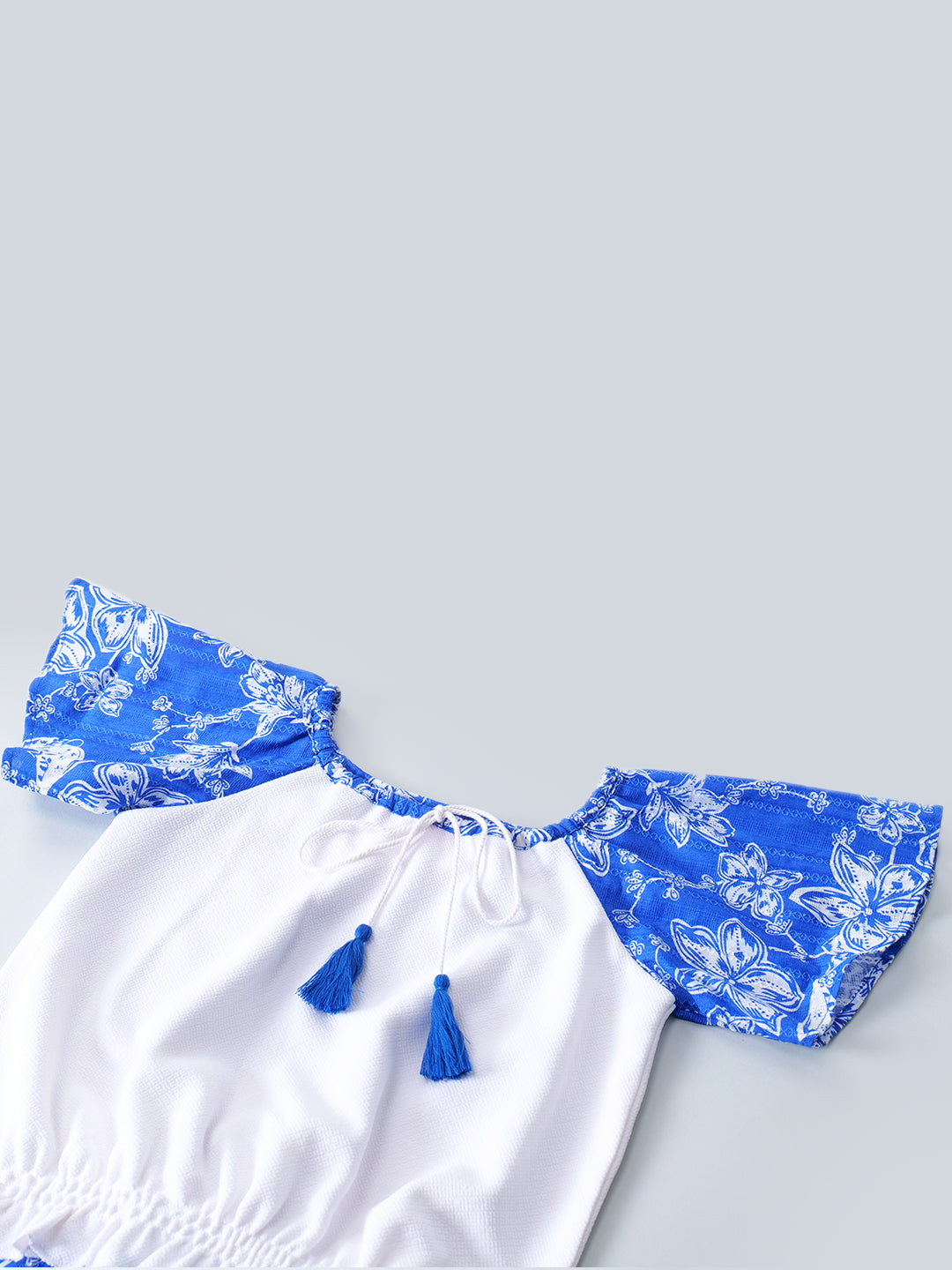 Pspeaches 2-Piece Blue Color Cotton Top & Pant Set (S25022913)