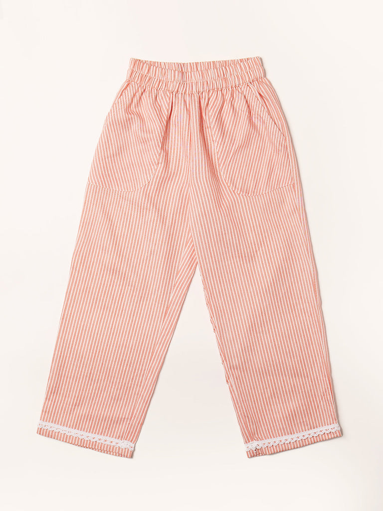 Pspeaches 2-Piece Peach Color Cotton Top & Pant Set (S25023715)