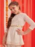 Girls Paisley Printed Regular Kurta With Sharara (SHA-AMBIFOIL)