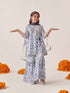 Girls Ethnic Motifs Printed Regular Kurta With Sharara & With Dupatta (SHA-BLUEBOOTIJAAL)