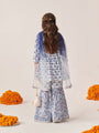 Girls Ethnic Motifs Printed Regular Kurta With Sharara & With Dupatta (SHA-BLUEBOOTIJAAL)