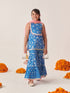 Girls Printed Regular Gotta Patti Kurta With Sharara With Dupatta (SHA-BLUEMIRRORYOKE)