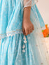 Girls Ethnic Motifs Printed Pure Cotton A-line Kurta With Sharara & Dupatta (SHA-BLUEWHITEKHADDI)