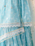 Girls Ethnic Motifs Printed Pure Cotton A-line Kurta With Sharara & Dupatta (SHA-BLUEWHITEKHADDI)