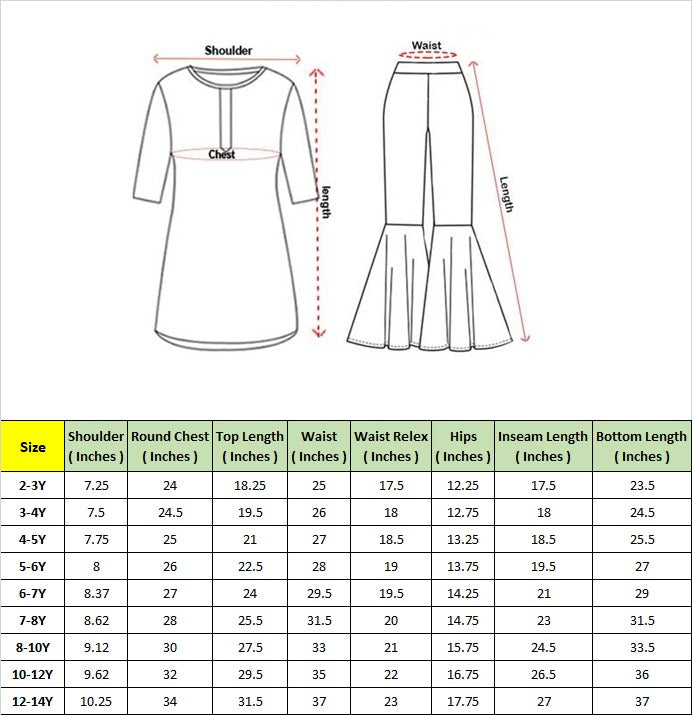 Pspeaches Girls Green & Magenta Floral Foil Printed Georgette Straight Kurta with Sharara & Dupatta (SKU-Sha-Bottlegreenfoil)