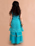 Girls High Slit Kurti with Skirt (Sha-Foilturq)