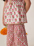 Girls Floral Printed Regular Mirror Work Kurta With Sharara & With Dupatta (SHA-JAALBOOTI)