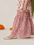 Girls Floral Printed Regular Mirror Work Kurta With Sharara & With Dupatta (SHA-JAALBOOTI)