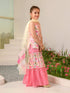 Girls Floral Printed Regular Pure Cotton Kurta with Sharara & Dupatta (SHA-MAGENTALEHERIYA)