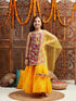 Pspeaches Girls Floral Printed Regular Gotta Patti Kurta With Sharara & Dupatta (SHA-MAGWHITEFLORAL)