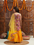 Pspeaches Girls Floral Printed Regular Gotta Patti Kurta With Sharara & Dupatta (SHA-MAGWHITEFLORAL)