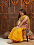 Pspeaches Girls Floral Printed Regular Gotta Patti Kurta With Sharara & Dupatta (SHA-MAGWHITEFLORAL)