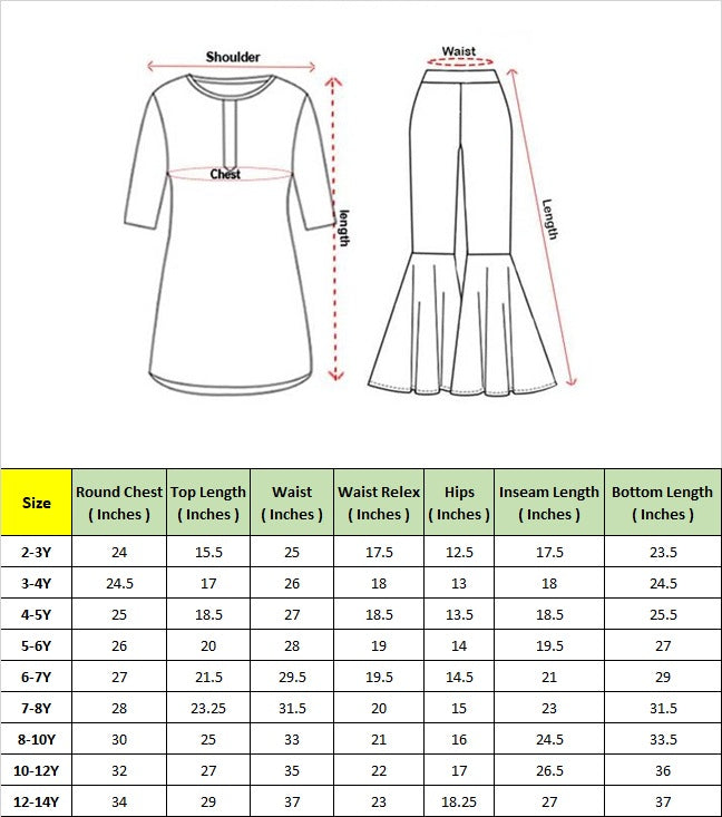 Pspeaches Girls Navy Blue sequin embroidered & Georgette A-Line Kurta with Sharara & Dupatta (SKU-Sha-Navyblueseq)