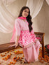 Pspeaches Girls Cotton 3/4th Sleeves V Neck Neck Gota Pati Embellished Lehenga Choli Set with Dupatta for Girls (SHA-NEONMAGENTA)