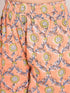Girls Floral Printed Empire Kurta with Sharara & Dupatta (SHA-ORANGEGREEN)