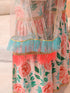 Girls Floral Printed Regular Pure Cotton Kurta with Sharara & Dupatta (SHA-PEACHFLORAL)