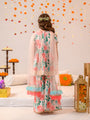 Girls Floral Printed Regular Pure Cotton Kurta with Sharara & Dupatta (SHA-PEACHFLORAL)