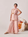Girls Regular Gotta Patti Kurta With Sharara With Dupatta (SHA-PEACHGGTLUREX)