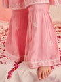 Girls Floral Embroidered Regular Thread Work Kurta With Sharara With Dupatta (SHA-PINKCHIKANKARI)