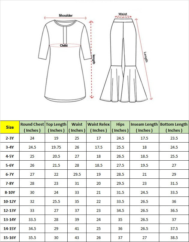 Pspeaches Girls Purple Leheriya Pattern Georgette A- Line Kurta & Sharara With Dupatta ( Sku-Sha-Purpleleheriyaseq )