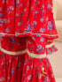 Girls Floral Printed Regular A-Line Kurta & Sharara With Dupatta (SHA-REDGGT)