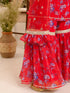 Girls Floral Printed Regular A-Line Kurta & Sharara With Dupatta (SHA-REDGGT)
