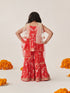 Girls Floral Printed Regular Kurti With Sharara & With Dupatta (SHA-REDSLUB)