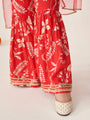 Girls Floral Printed Regular Kurti With Sharara & With Dupatta (SHA-REDSLUB)