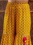 Pspeaches Girls Ethnic Motifs Printed Regular Mirror Work Kurta With Sharara & Dupatta (SHA-YELLOWBOOTI)