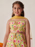 Girls Floral Printed Regular Kurta With Sharara & With Dupatta (SHA-YELLOWMGJAAL)