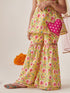 Girls Floral Printed Regular Kurta With Sharara & With Dupatta (SHA-YELLOWMGJAAL)