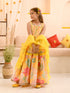 Girls Floral Printed Kurta with Sharara & With Dupatta (SHA-YELLOWSEQ)