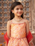 Pspeaches 3-Piece Peach Color Organza Kurta & Sharara With Dupatta (SHA25011006)