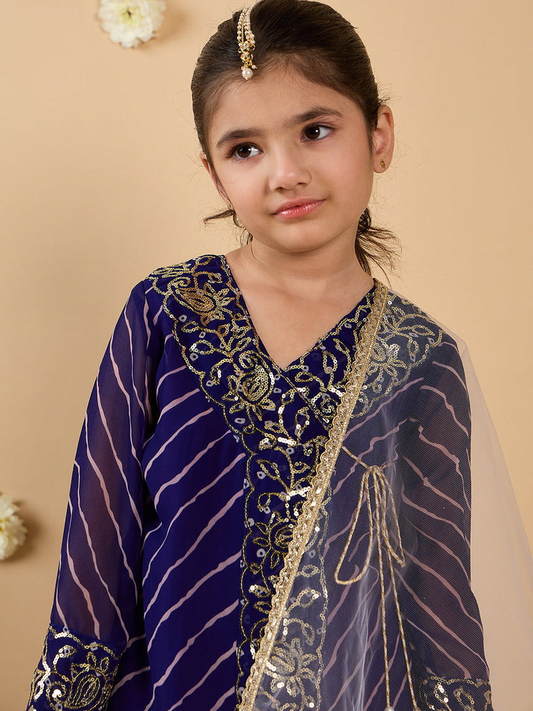 3-Piece Voilet Sharara Set And Dupatta (Sha25014508)
