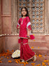 Pspeaches 3-Piece Magenta Color Georgette Kurta & Sharara With Dupatta (SHA25015010)
