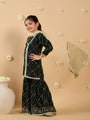 Bottle Green Georgette Sharara Set With Dupatta (Sha25015111)