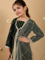 Bottle Green Georgette Sharara Set With Dupatta (Sha25015111)