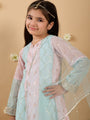 Blue & Pink Georgette Sharara Set With Dupatta (Sha25015212)