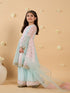 Blue & Pink Georgette Sharara Set With Dupatta (Sha25015212)