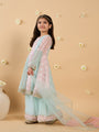 Blue & Pink Georgette Sharara Set With Dupatta (Sha25015212)