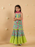 Green Cotton Sharara Set With Dupatta (Sha25016113)