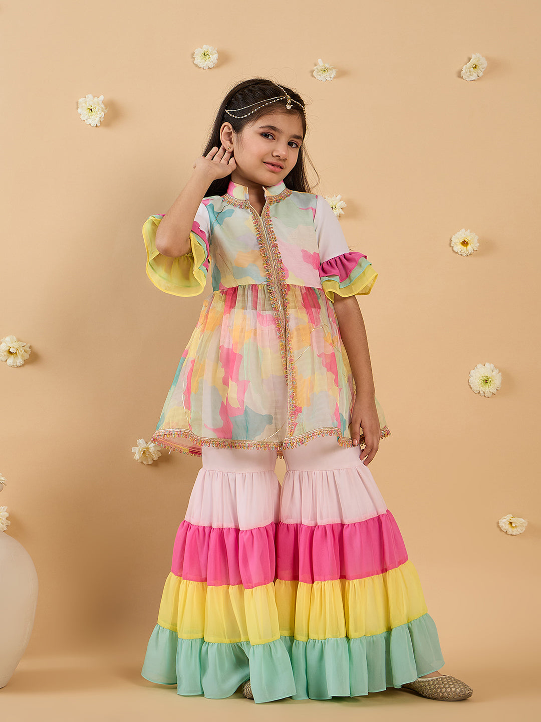 Multicolor 2-Piece Sharara Set (Sha25016414)