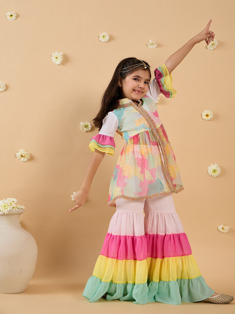 Multicolor 2-Piece Sharara Set (Sha25016414)
