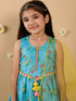 3-Piece Blue Sharara Set With Dupatta (Sha25017319)
