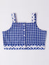 2-Piece Blue Cotton Top & Skirt Set (SK25008807)
