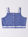 2-Piece Blue Cotton Top & Skirt Set (SK25008807)